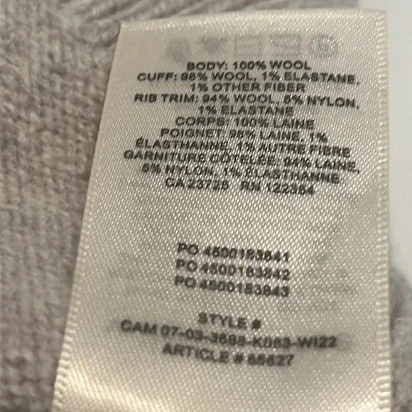 Aritzia Wilfred Free Harper Cropped Wool Sweater Mockneck Wool Sweater Sz M/L - Picture 12 of 15